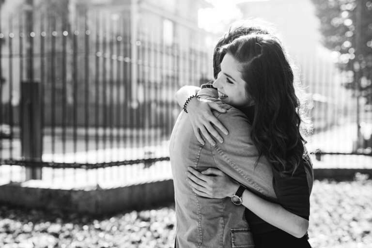 Couple in love having fun